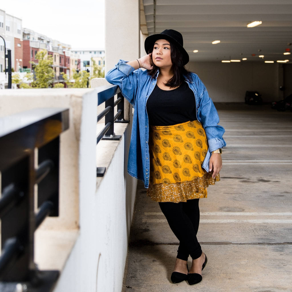 Darn Good Yarn Made With Love: The Original Sari Wrap Skirt — back view