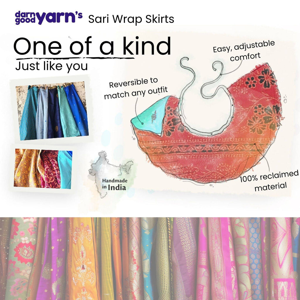 Darn Good Yarn The Original Sari Wrap Skirt — flat-lay composition