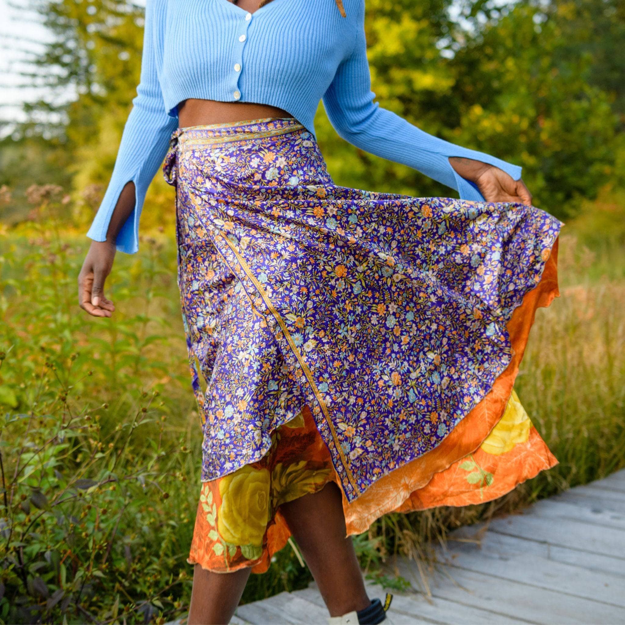 Darn Good Yarn The Original Sari Wrap Skirt — main product shot