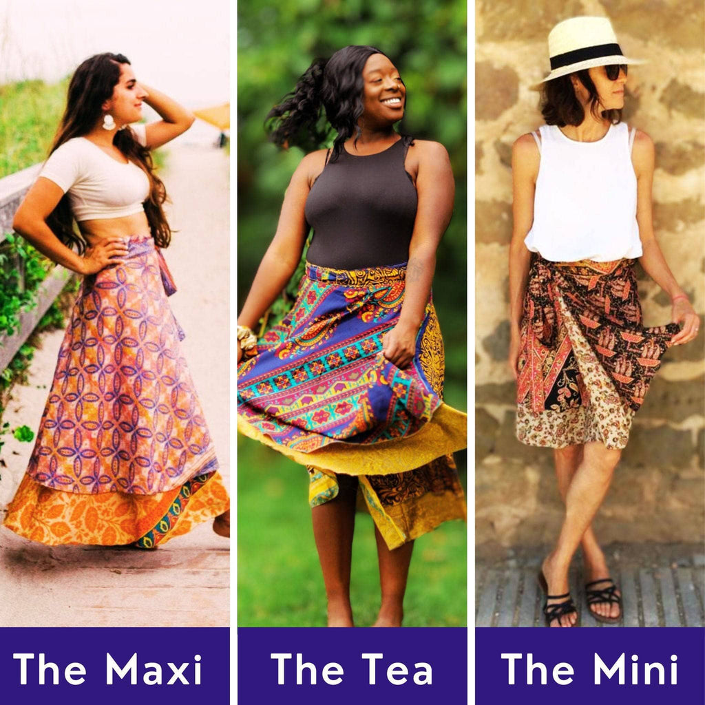 Darn Good Yarn Sari Wrap Skirts - Discovery 3-Pack — main product shot