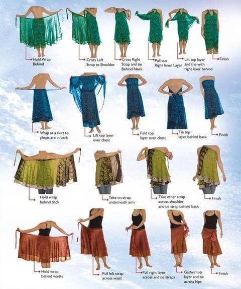 Darn Good Yarn Sari Wrap Skirts - Discovery 3-Pack — detail shot 6