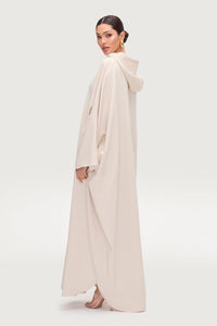 Saria Hooded Zip Front Kaftan Dress - Cloud Dresses Veiled 