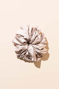 Satin Volume Scrunchie - Champagne Veiled Collection 