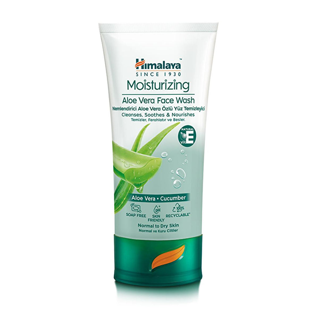 Himalaya Aloe Vera Moisturizing Facial Cleanser - Gentle Hydrating Face Wash for Dry Skin - Natural, Paraben & SLS Free - 5.07 fl oz