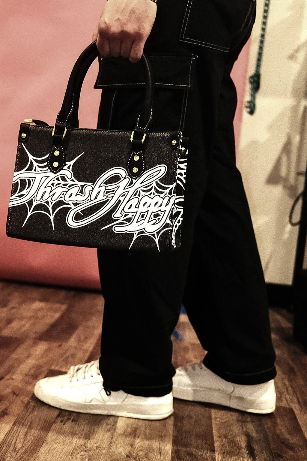 Thrash Happy Sacred Heart Handbag — detail close-up