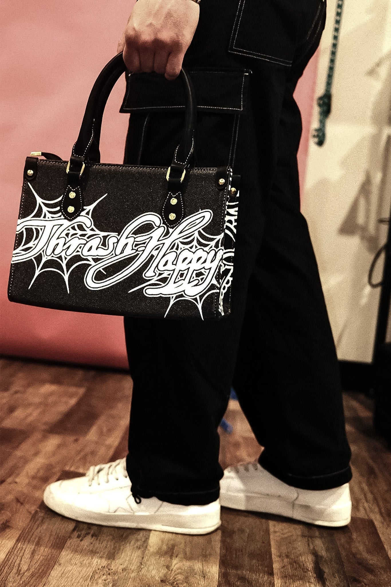 Thrash Happy Sacred Heart Handbag — detail close-up
