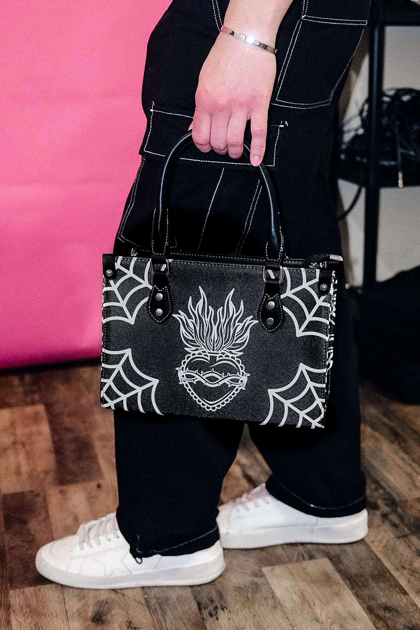 Thrash Happy Sacred Heart Handbag — main product shot