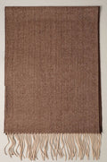 Pretty Little Patriot Herringbone Cashmere Feel Scarf — construction detail