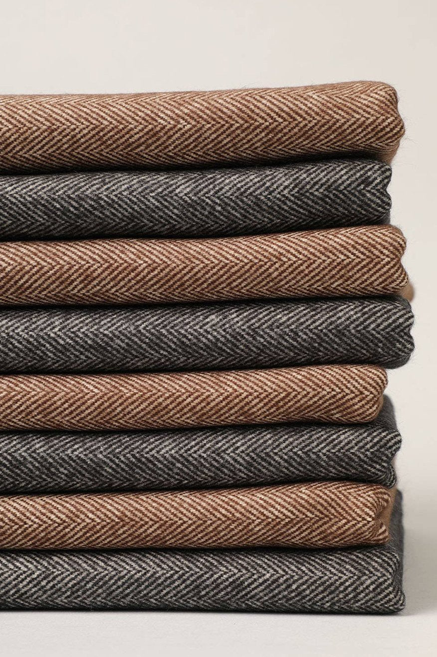 Pretty Little Patriot Herringbone Cashmere Feel Scarf — lifestyle worn / used context
