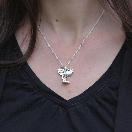 Princess Awesome & Boy Wonder Science Teacher Necklace — construction detail