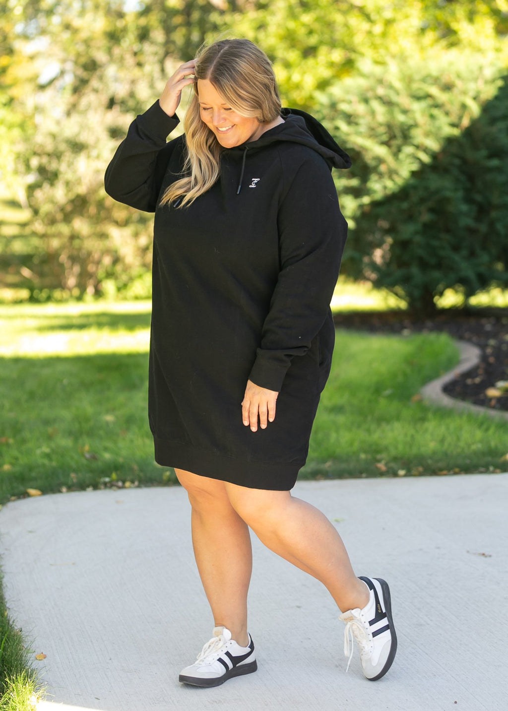 Inherit Co. Scout Midi Hooded Sweatshirt Dress - FINAL SALE — detail close-up