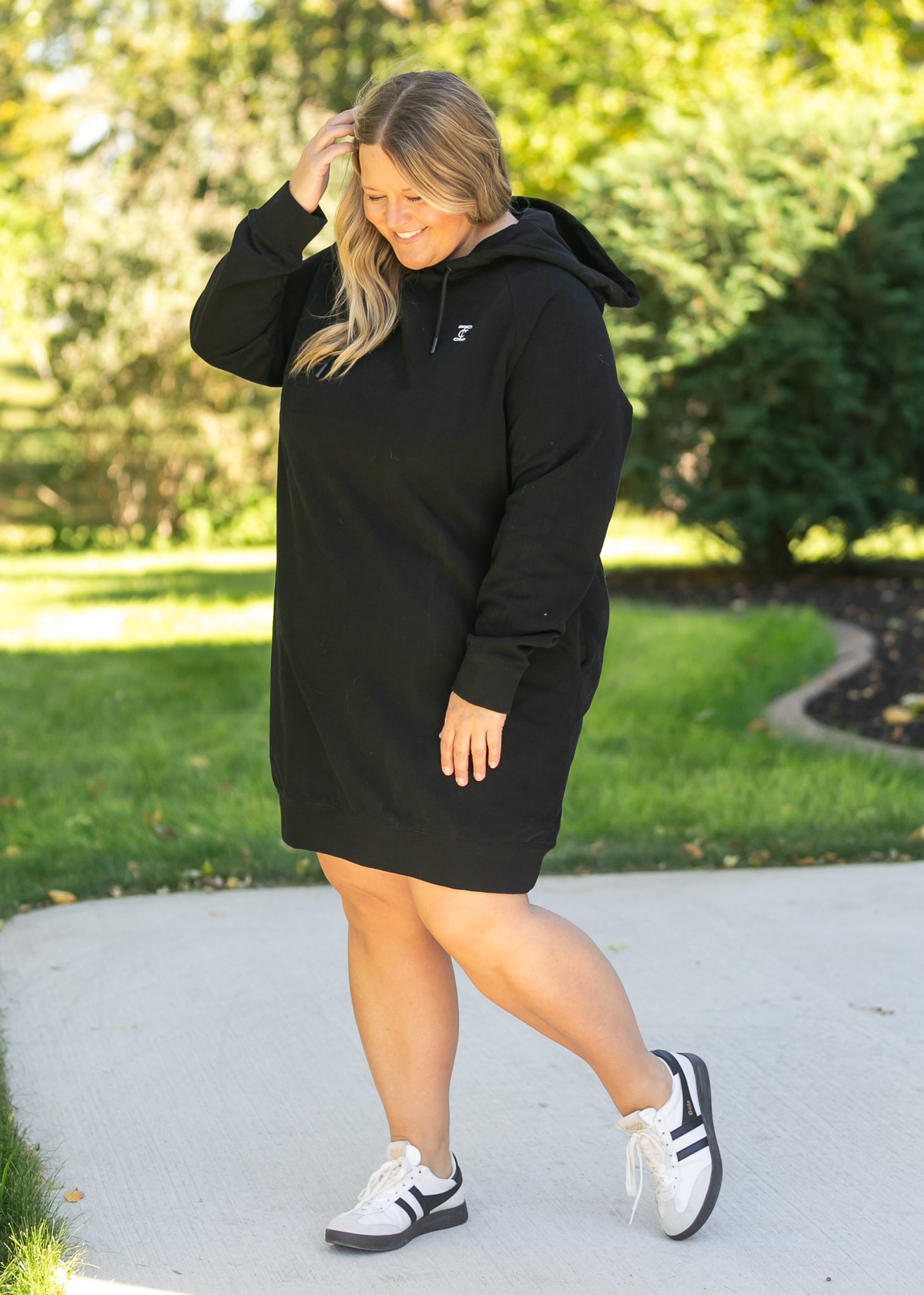 Inherit Co. Scout Midi Hooded Sweatshirt Dress - FINAL SALE — detail close-up