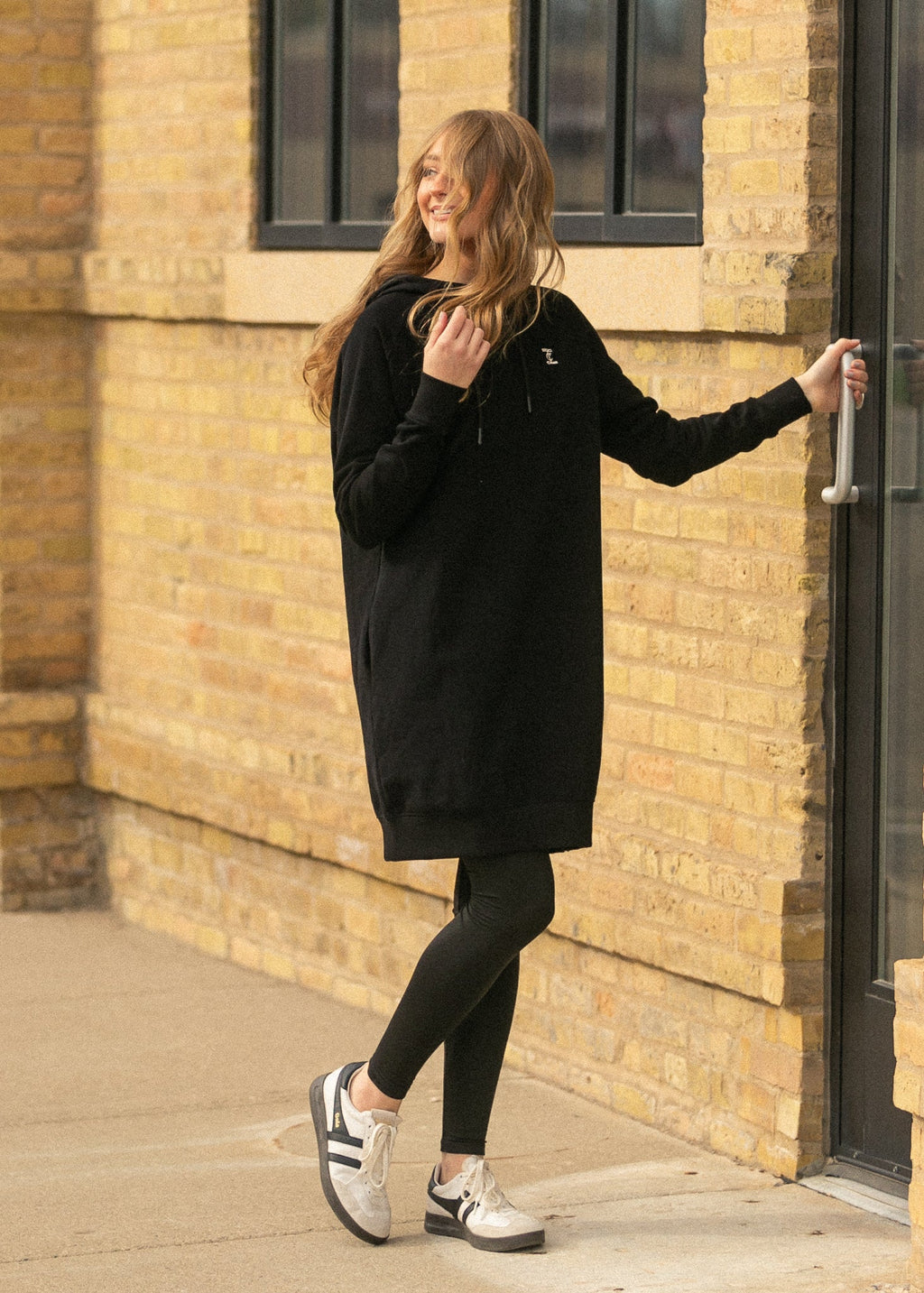 Inherit Co. Scout Midi Hooded Sweatshirt Dress - FINAL SALE — back view
