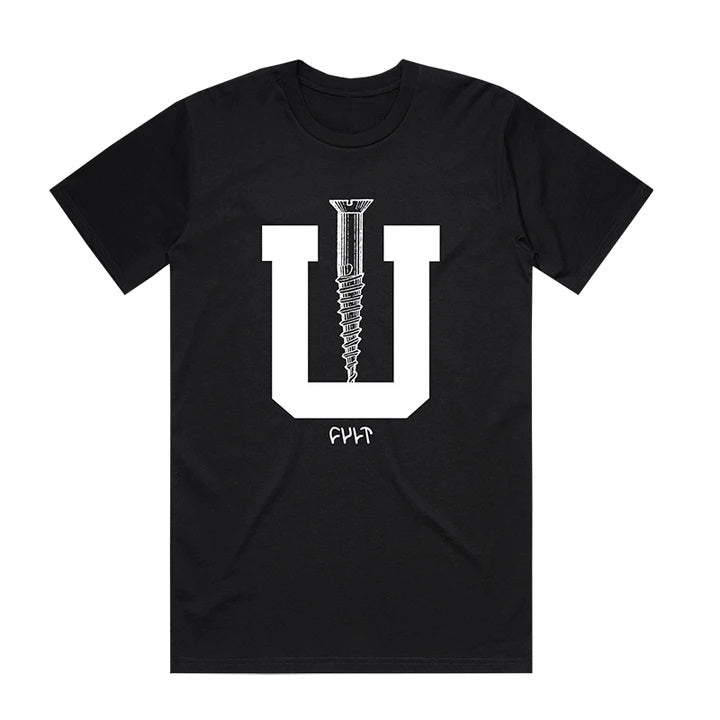 Cult BMX Screw U Tee - Black by Skates USA