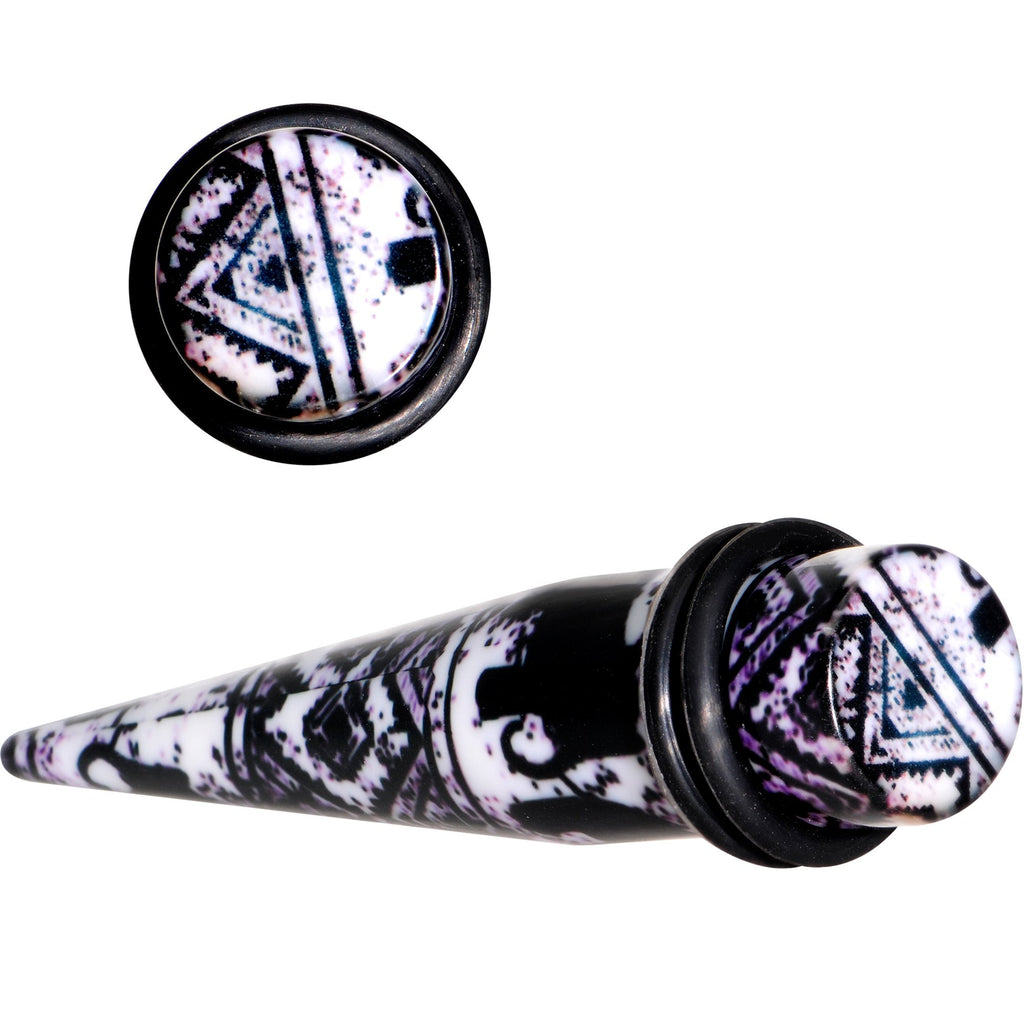 BodyCandy Black Acrylic Southwest Weave Straight Taper Set 3mm to 16mm — packaging