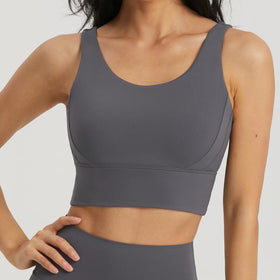 BLACKOUT BARBELL Omni Bra (Dark Gray)