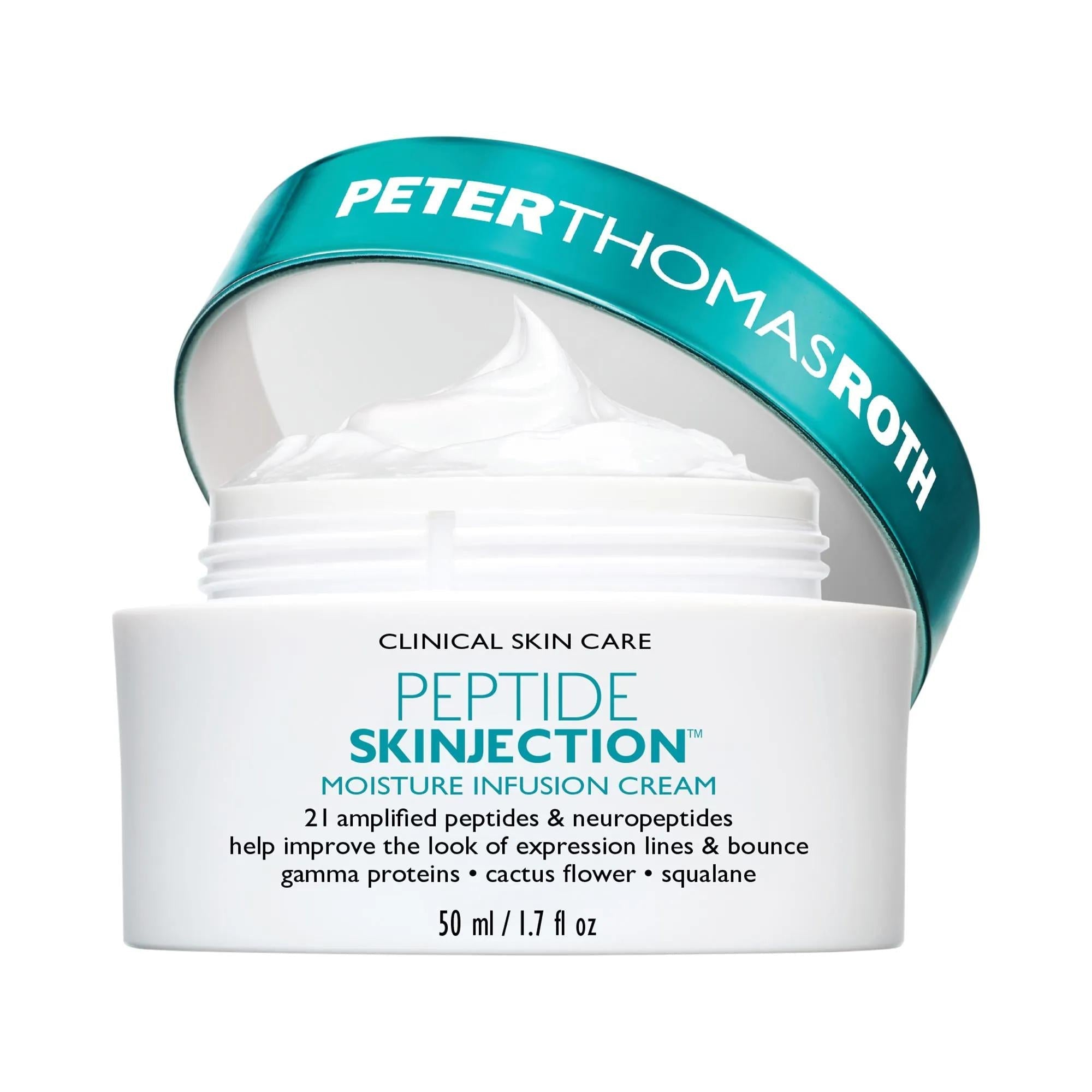 Peptide Skinjection Moisture Infusion Refillable Cream - Anti-Aging Peptide Moisturizer for Hydrating Skincare, Refillable Cream Formulation