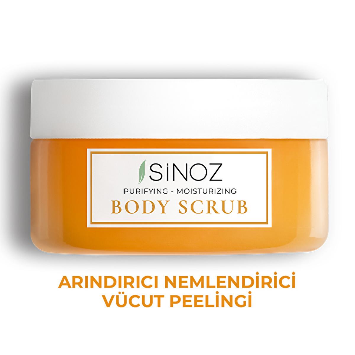 Sinoz Gold Aura Body Scrub - Exfoliating Sea Salt Scrub for Smooth, Moisturizing Skin - Natural Oils & Vitamin E