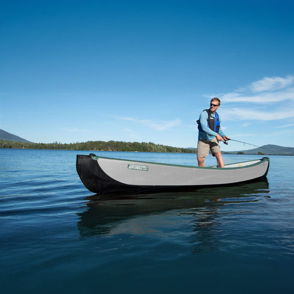 Sea Eagle 3-People TC16 High Pressure All Drop Stitch Inflatable Travel Canoe, 16FT [TC16K] (SAK43086) – SAKSBY WHOLESALE, vi