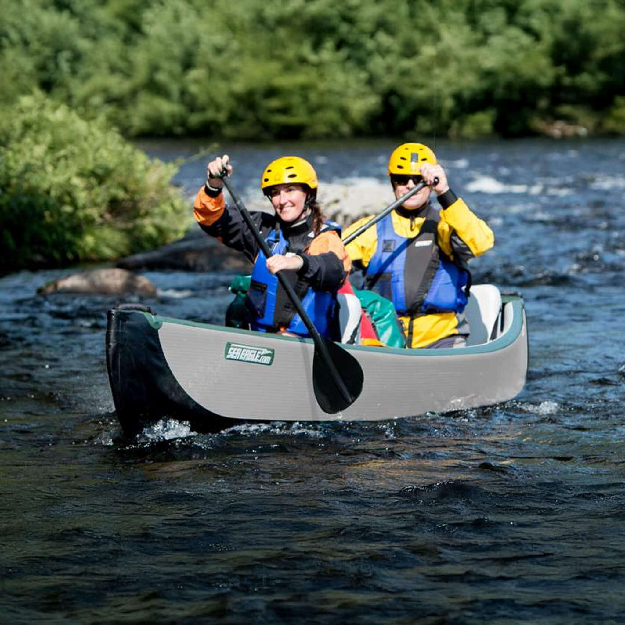 Sea Eagle 3-People TC16 High Pressure All Drop Stitch Inflatable Travel Canoe, 16FT [TC16K] (SAK43086) – SAKSBY WHOLESALE, vi