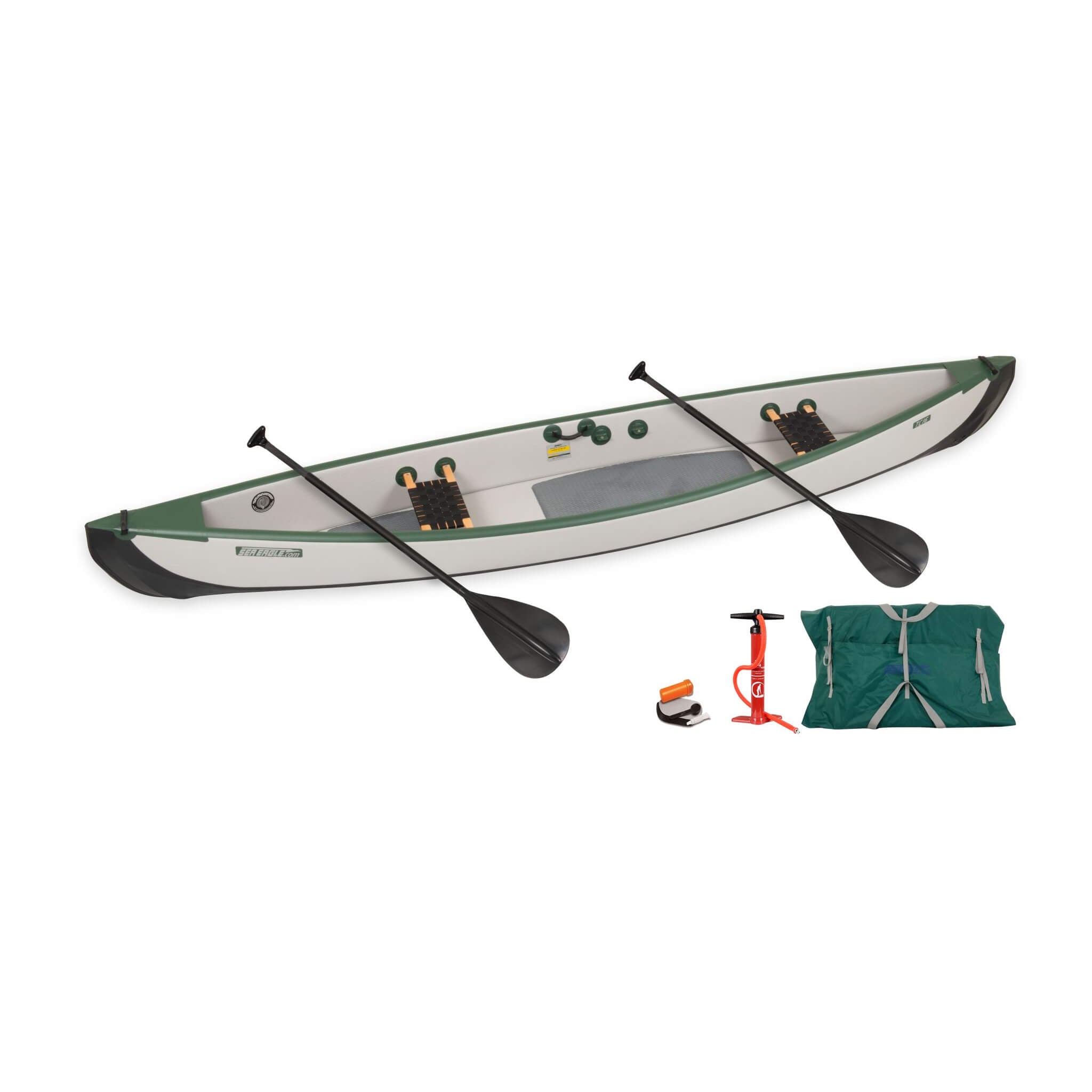 Sea Eagle 3-People TC16 High Pressure All Drop Stitch Inflatable Travel Canoe, 16FT [TC16K] (SAK43086) – SAKSBY WHOLESALE, vi