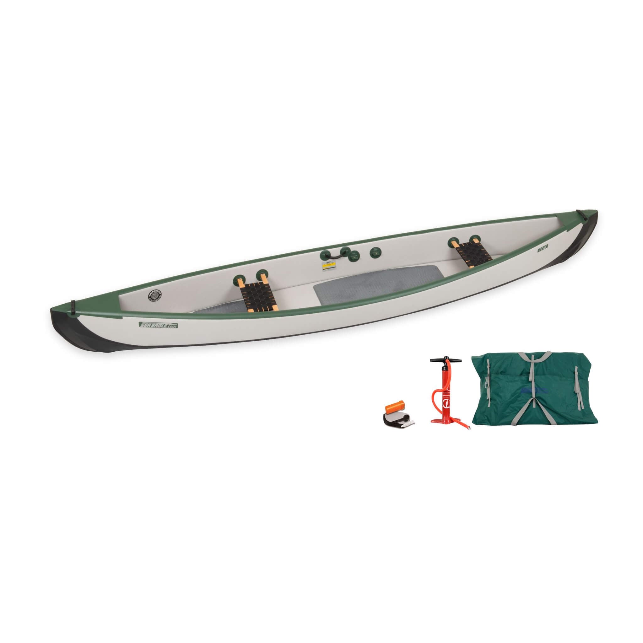 Sea Eagle 3-People TC16 High Pressure All Drop Stitch Inflatable Travel Canoe, 16FT [TC16K] (SAK43086) – SAKSBY WHOLESALE, vi
