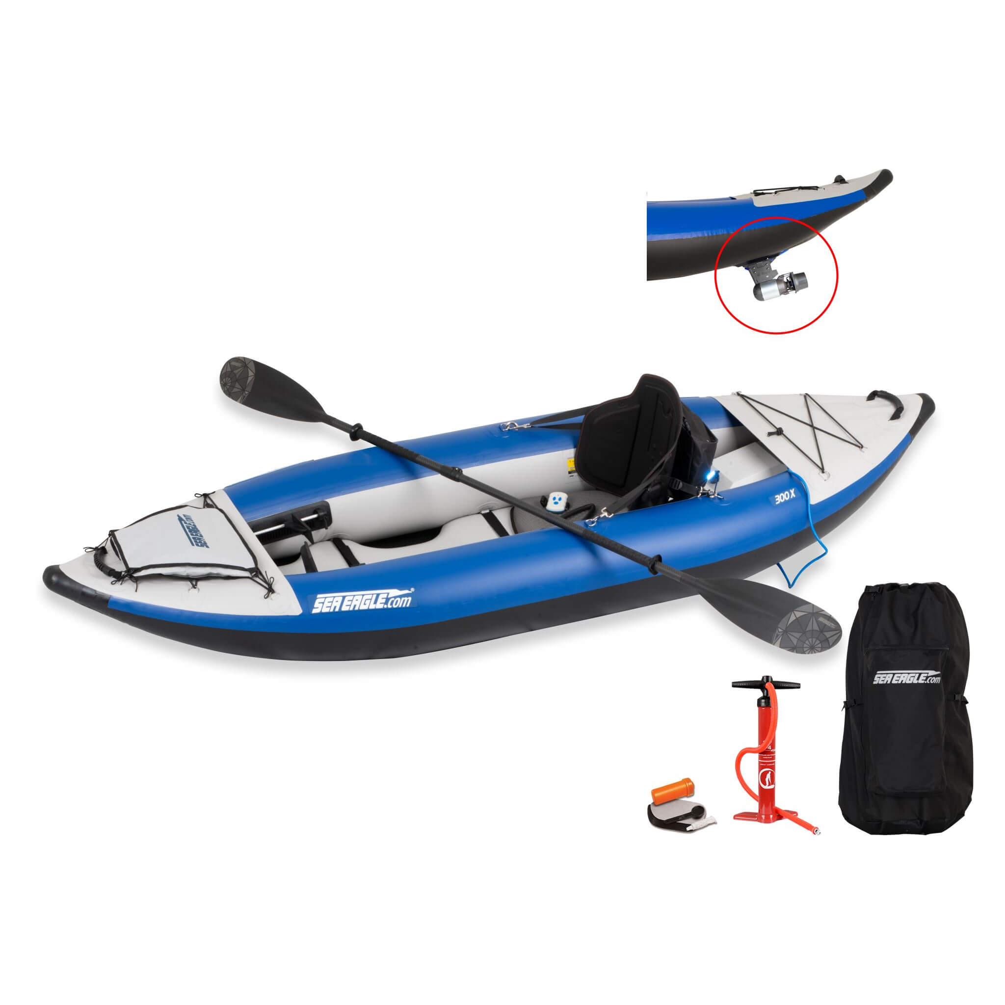 Sea Eagle 300X Explorer 1-Person Inflatable Kayak With Adjustable Footrest [300XK] (SAK18457) – SAKSBY WHOLESALE, view 9