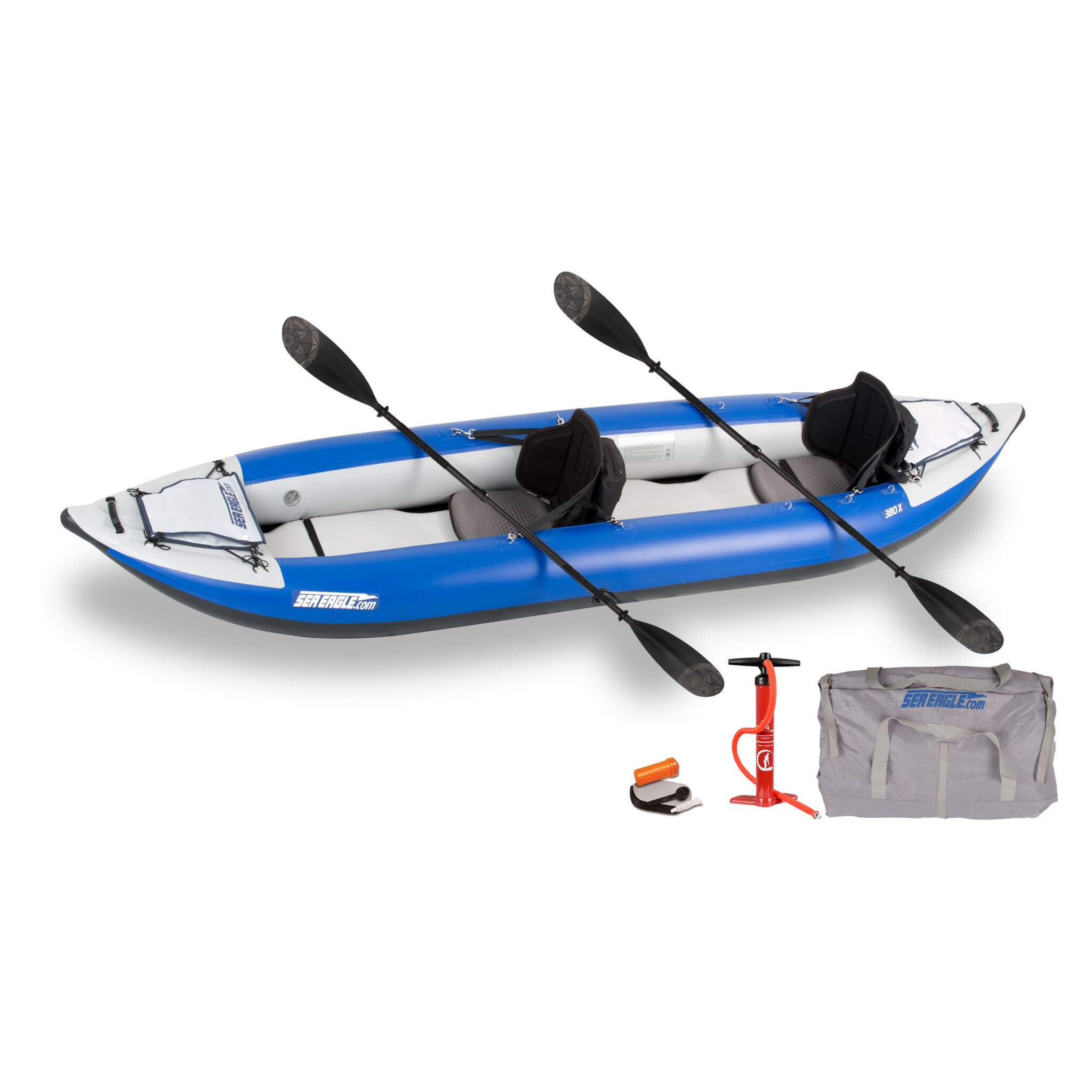 Sea Eagle 380X Explorer 3-Person Inflatable Kayak With Large Removable Rear Center Skeg [380XK] (SAK97562) – SAKSBY WHOLESALE