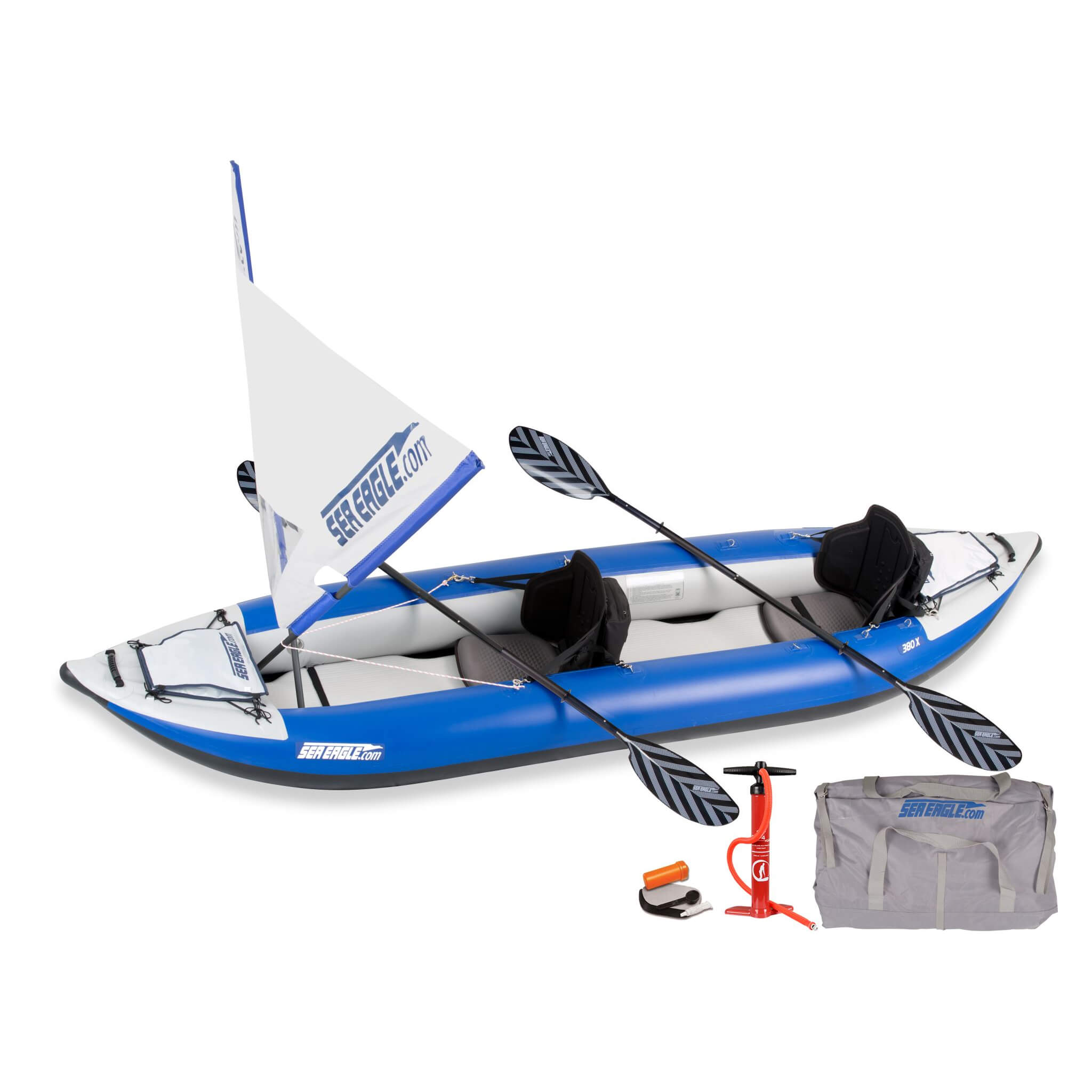 Sea Eagle 380X Explorer 3-Person Inflatable Kayak With Large Removable Rear Center Skeg [380XK] (SAK97562) – SAKSBY WHOLESALE