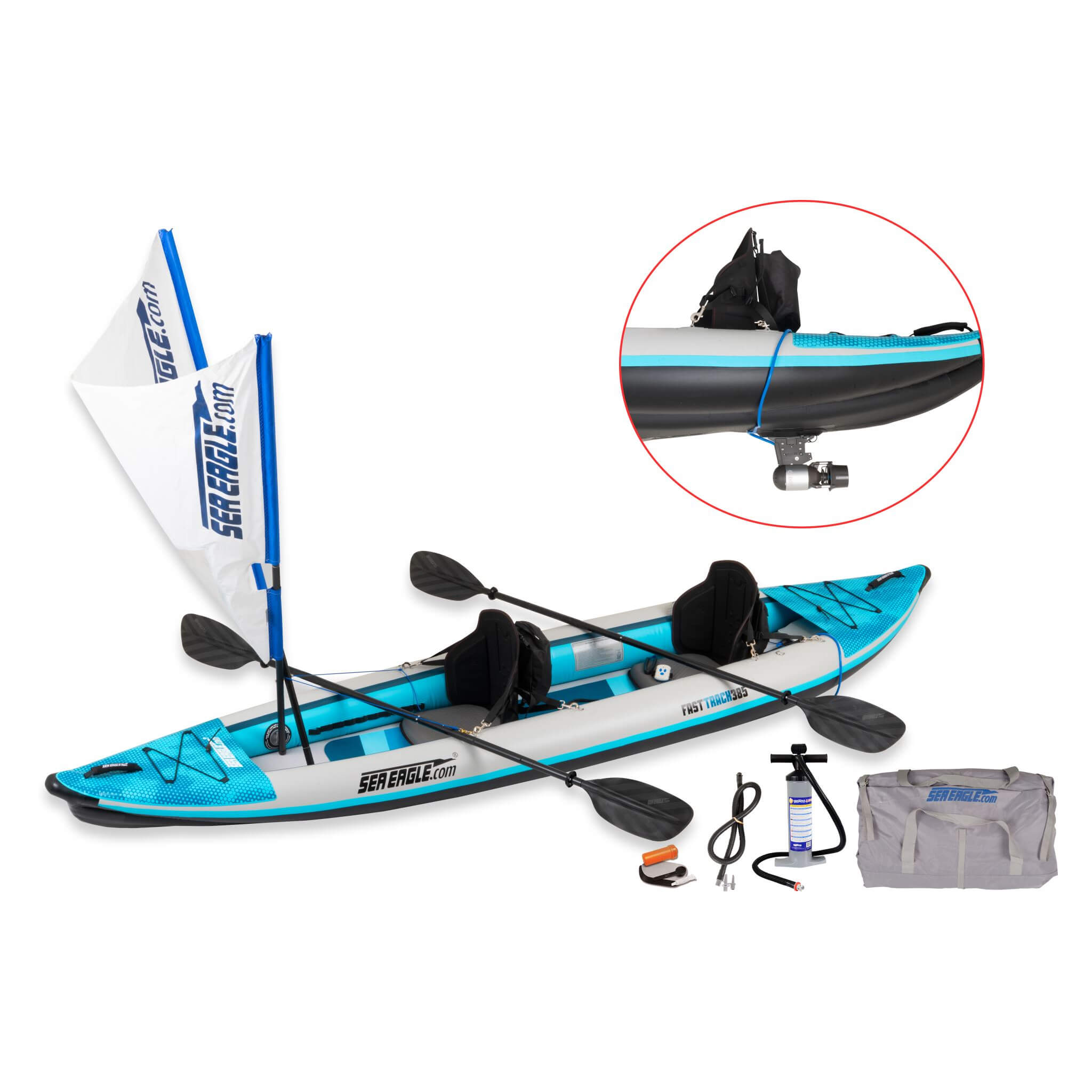 Sea Eagle 385FT FastTrack 12FT 2-Person V-Bottom Inflatable Kayak [385FTK] (SAK25086) – SAKSBY WHOLESALE, view 15