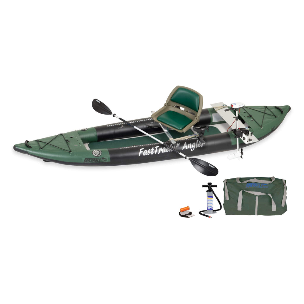 Sea Eagle 385FTA FastTrack 12FT 2- Persons Angler Inflatable Hunter Green Fishing Kayak [385FTAK] (SAK80139) – SAKSBY WHOLESA