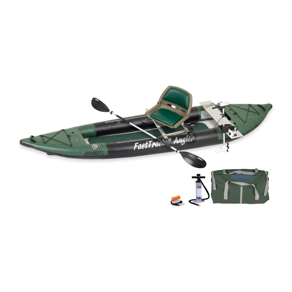 Sea Eagle 385FTA FastTrack 12FT 2- Persons Angler Inflatable Hunter Green Fishing Kayak [385FTAK] (SAK80139) – SAKSBY WHOLESA