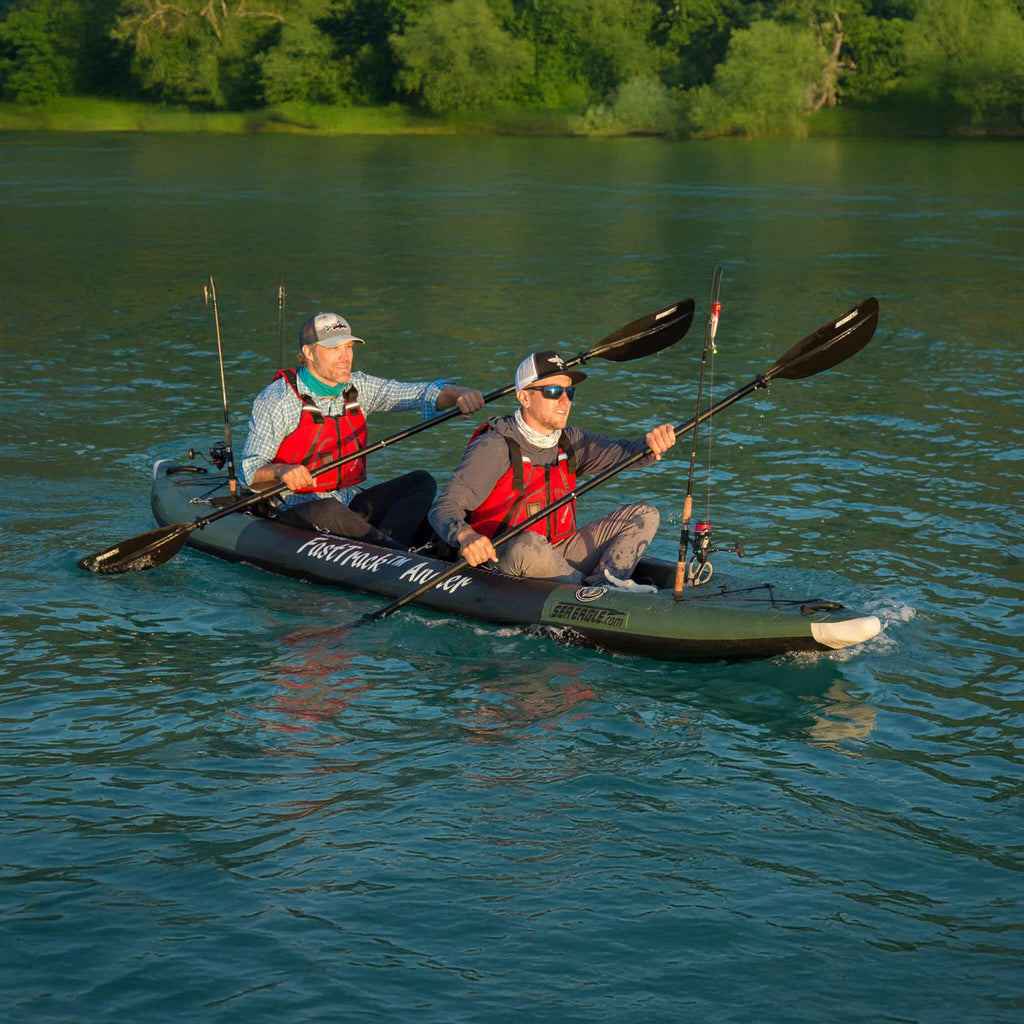 Sea Eagle 385FTA FastTrack 12FT 2- Persons Angler Inflatable Hunter Green Fishing Kayak [385FTAK] (SAK80139) – SAKSBY WHOLESA