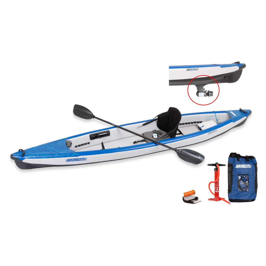 Sea Eagle 393RL RazorLite 1-Person Inflatable Lightweight Kayak With Adjustable Footrests [393RLK] (SAK13961) – SAKSBY WHOLES