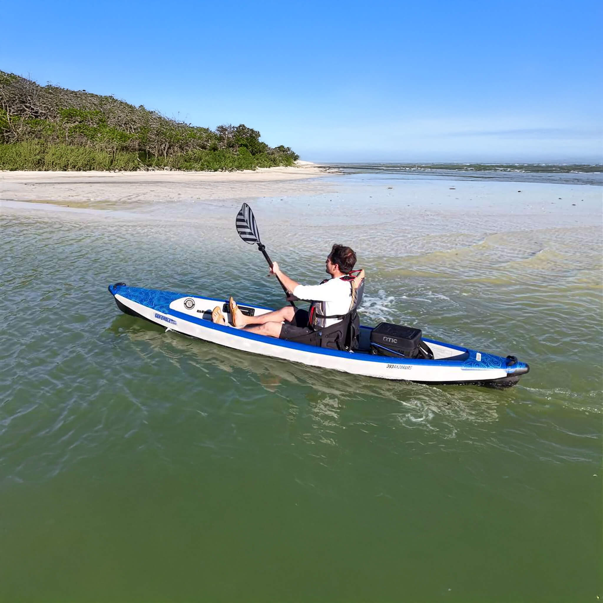 Sea Eagle 393RL RazorLite 1-Person Inflatable Lightweight Kayak With Adjustable Footrests [393RLK] (SAK13961) – SAKSBY WHOLES