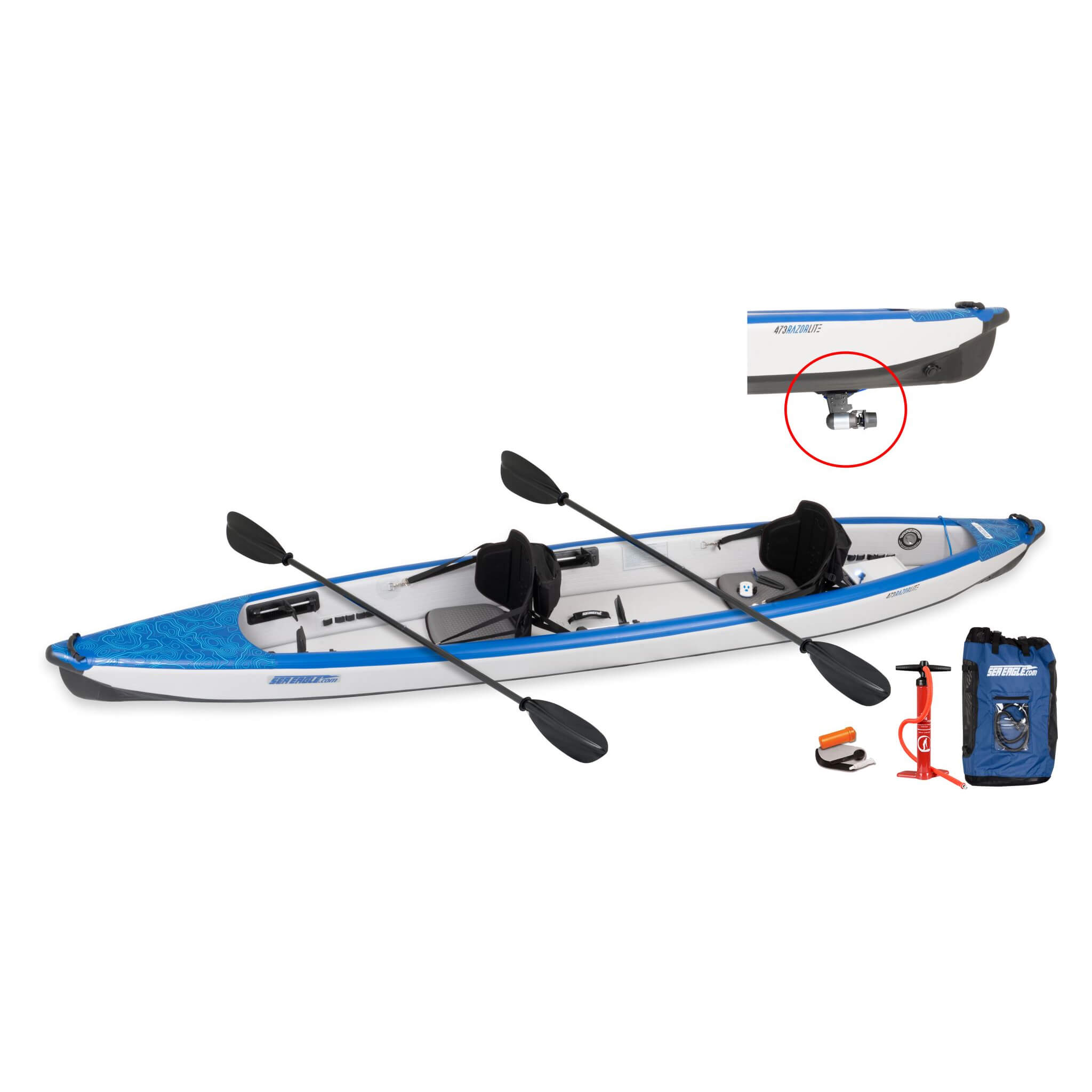 Sea Eagle 473RL RazorLite 2-Person Inflatable Kayak With Adjustable Footrests [473RLK] (SAK98601) – SAKSBY WHOLESALE, view 9