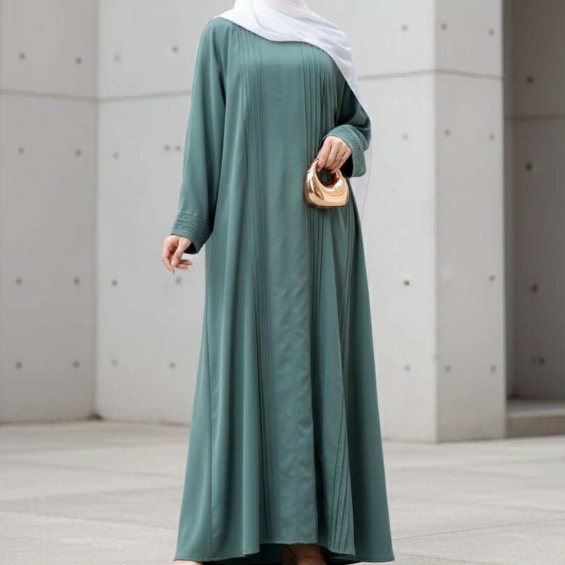 Mariam's Collection Serene Pleated Georgette Abaya Loose Full-Length Modest Style (MA254) — product category context