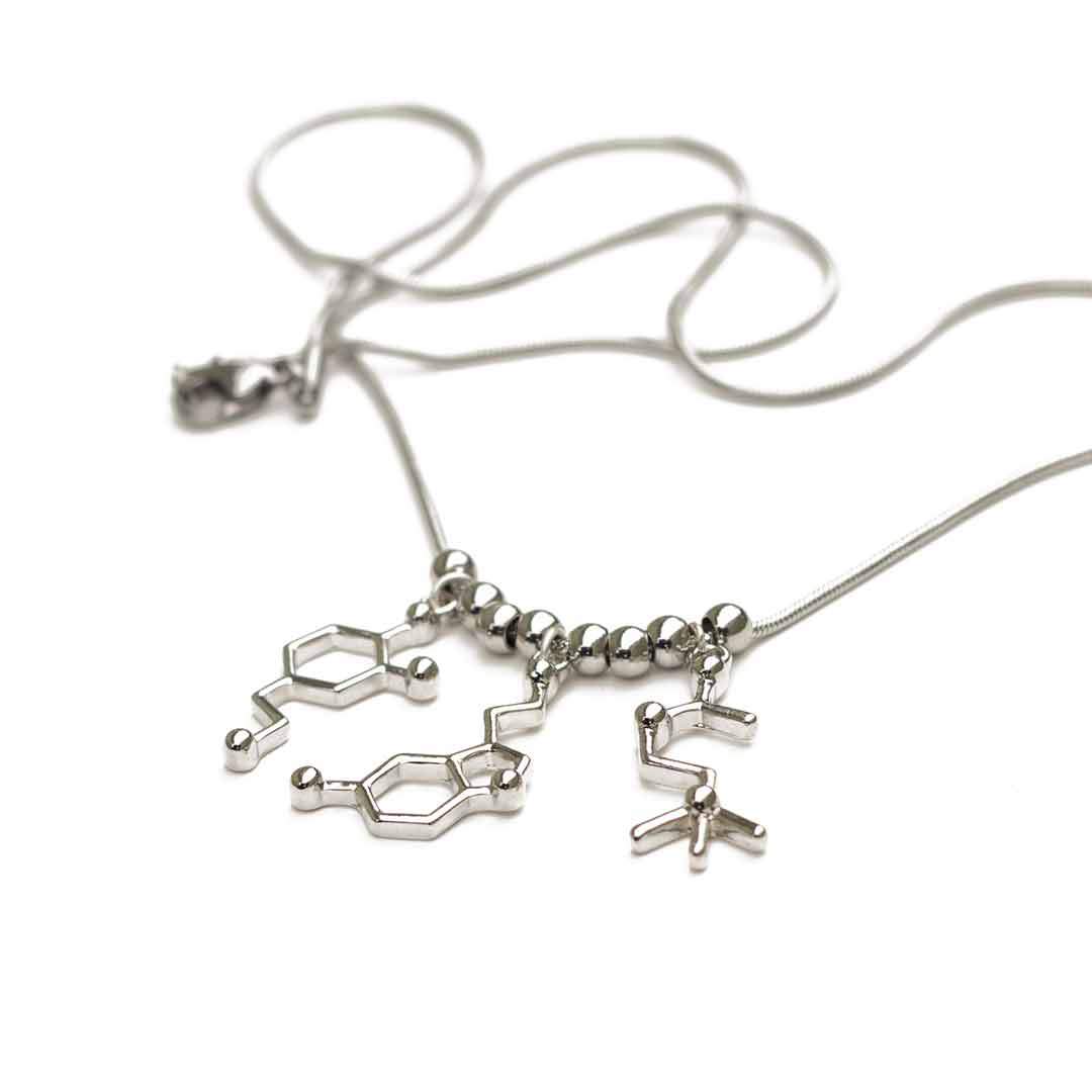 Princess Awesome & Boy Wonder Molecules Necklace — construction detail