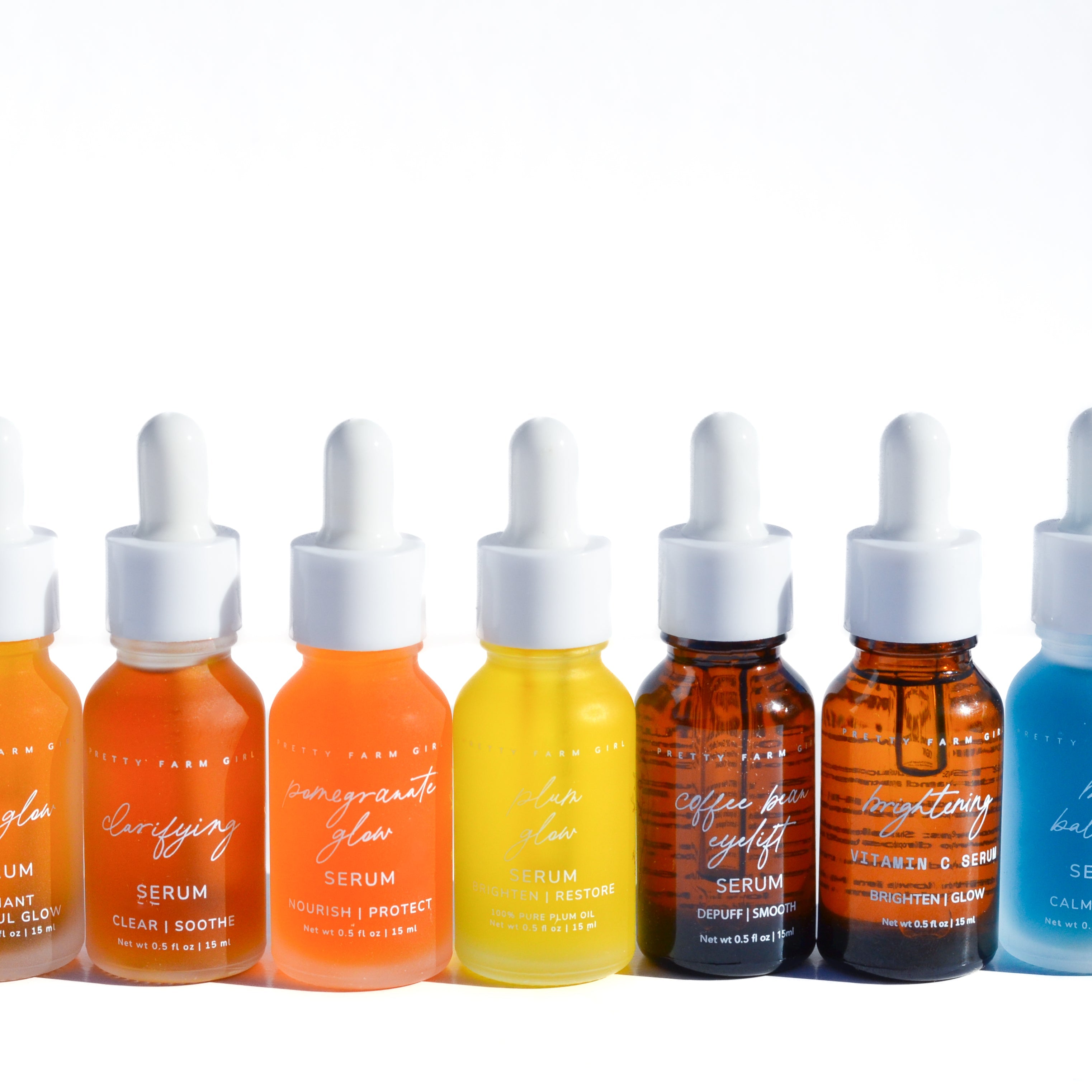 Pretty farm girl Daily Glow Serum Bundle Organic Pressed Nourishing Serums — main product shot
