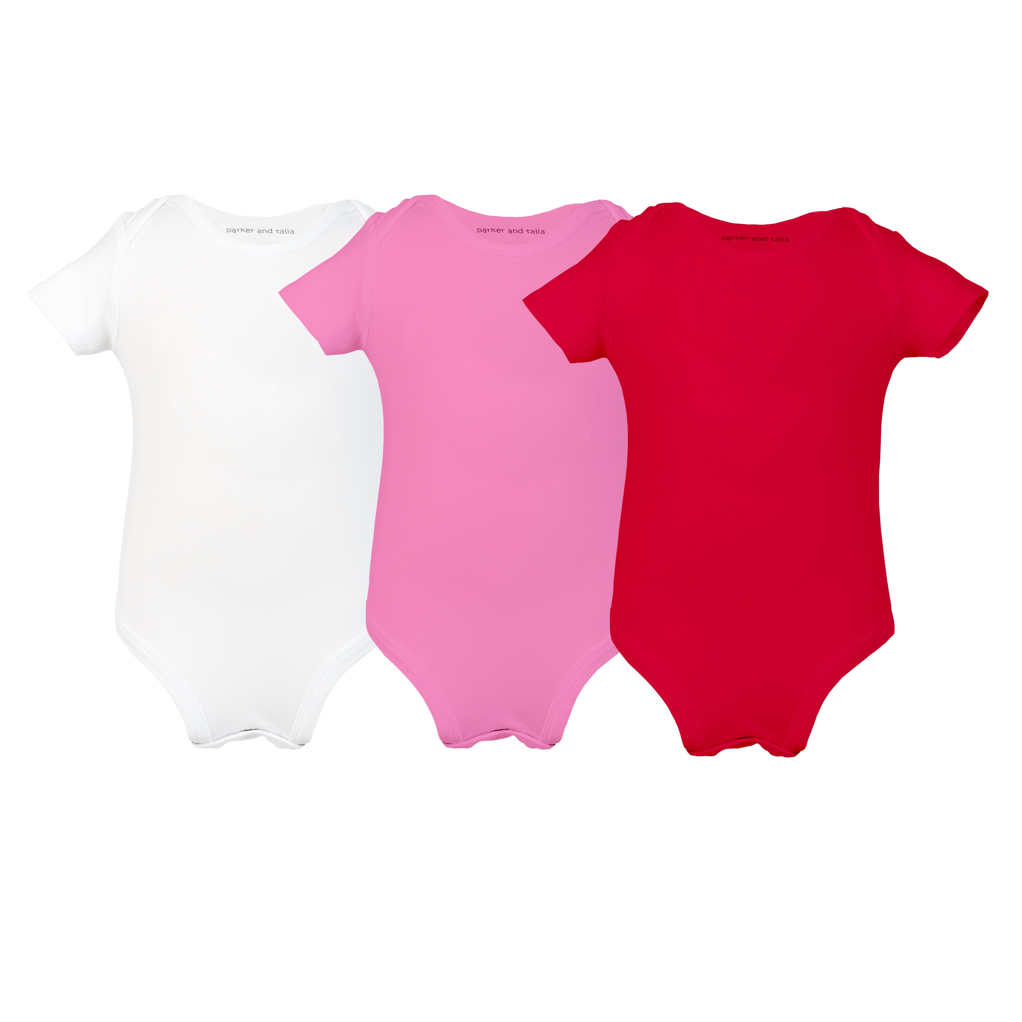 ParkerandTalia The Three’s Company Onesie Pack- 3 Pack of the softest Bamboo Onesie's — sensory-friendly baby onsie