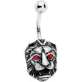 BodyCandy Red Gem Fearsome Roaring Lion Belly Ring — main product shot