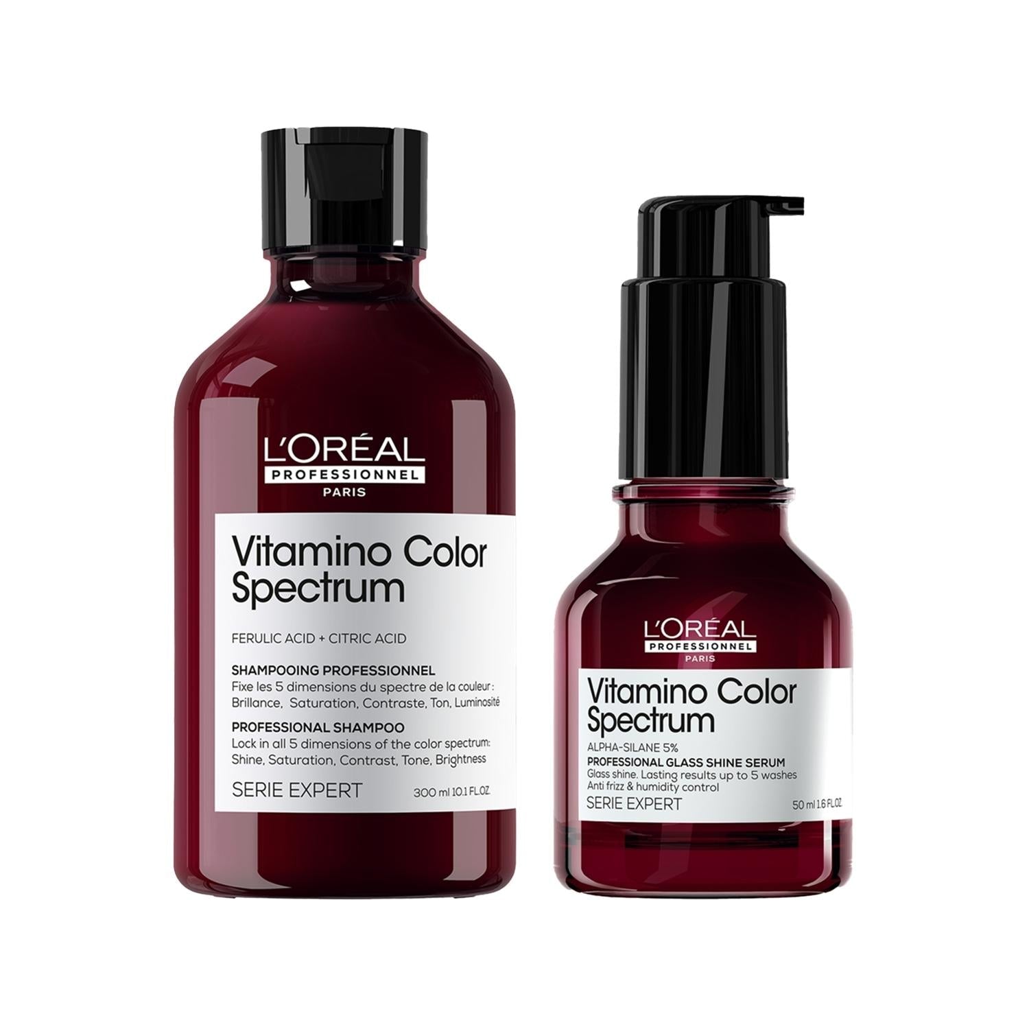 Loreal Professionnel Vitamino Color: Ultimate Hair Color Protection Set - Shampoo, Conditioner, & Shine Treatment | Prevents Fading & Enhances Vibrancy
