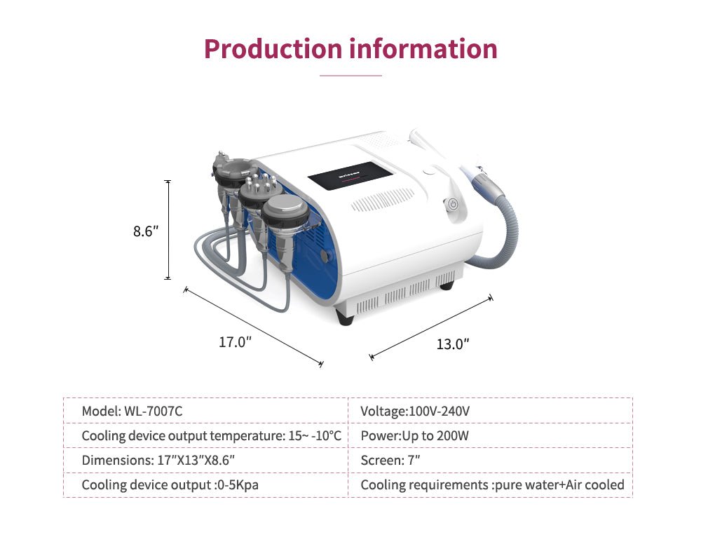 Shape Tactics 5-in-1 Cryolipolysis Vacuum RF Cooling System – Cavitation Machines, view 9