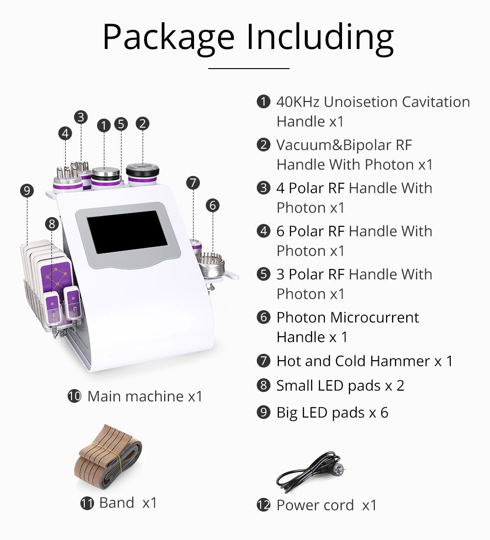 Shape Tactics 9-in-1 Lipo Microcurrent Photon Ultrasonic Cavitation System – Cavitation Machines, view 9