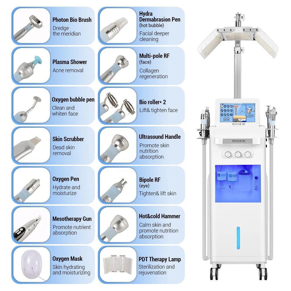Shape Tactics 14-in-1 Hydro Dermabrasion and LED Light Therapy System – Cavitation Machines, view 8