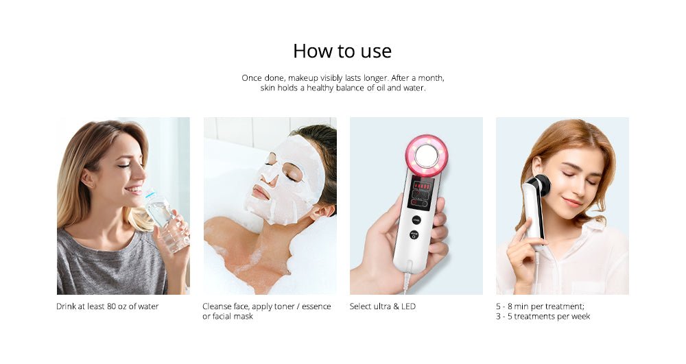 Shape Tactics Handheld Photon Ultrasonic Facial Cleanser – Cavitation Machines, view 13