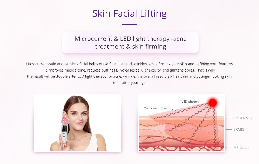 Shape Tactics Photon LED Facial Care Microcurrent Beauty Device – Cavitation Machines, view 8
