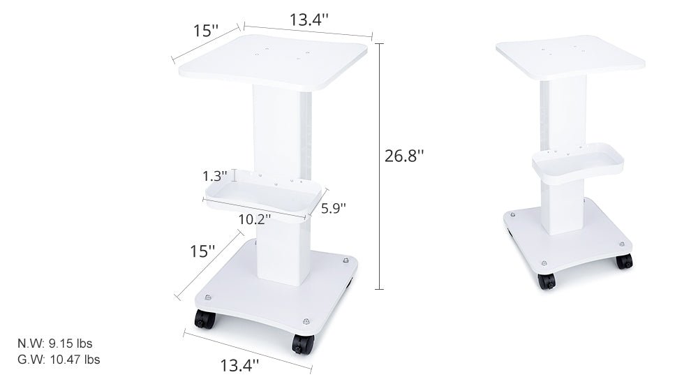 Shape Tactics Rolling Trolley Cart: Storage Equipment and Machine Organizer Stand – Cavitation Machines, view 8