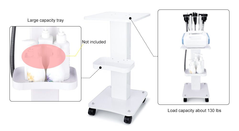 Shape Tactics Rolling Trolley Cart: Storage Equipment and Machine Organizer Stand – Cavitation Machines, view 9
