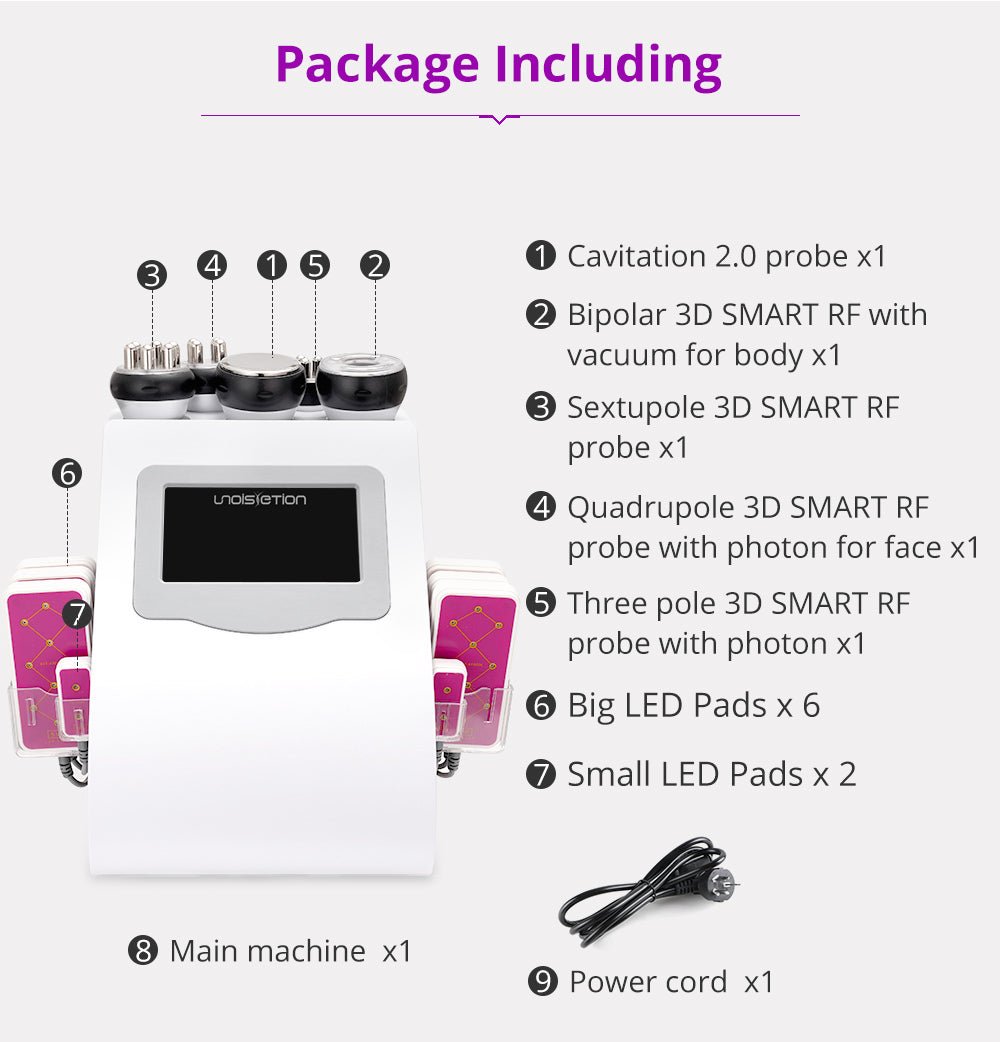 Shape Tactics Unoisetion 40K Cavitation Ultrasound RF Vacuum Photon System – Cavitation Machines, view 8